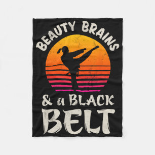 Couverture Polaire Cerveaux De Beauté Et Une Ceinture Noire Karaté Gi