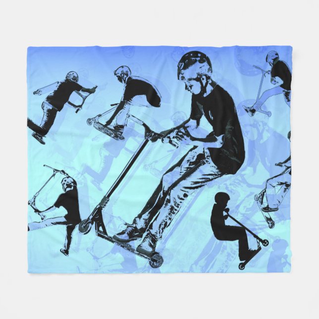 Couverture Polaire C'est à propos du scooter ! - Trucs de scooter (Devant (Horizontal))