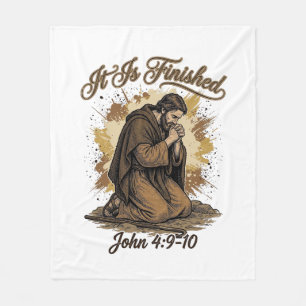 Couverture Polaire C'est Accompli Verset Biblique Chemise Chrétienne