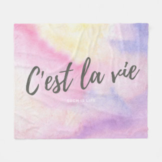 Couverture Polaire Cest La Vie "Telle est la vie"