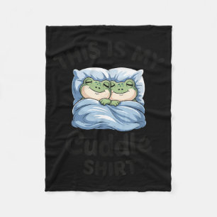 Couverture Polaire C'est Ma Chemise Câline Drôle Couple Grenouille 