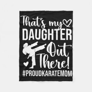 Couverture Polaire C'est ma fille Fier Karate Maman Karate Maman Mère