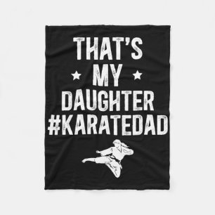 Couverture Polaire C'est ma fille Karate Papa Karate Père
