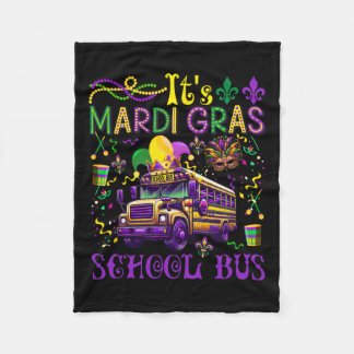 Couverture Polaire C'est Mardi Gras School Bus Driver Team Costume Ma