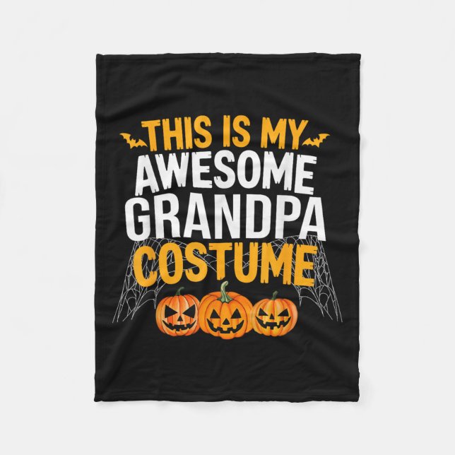 Couverture Polaire C'Est Mon Super Costume Grand-Père Halloween Grand (Devant)