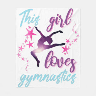 Couverture Polaire Cette Fille Aime La Gymnastique Étoiles Leap