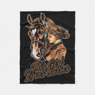 Couverture Polaire Cette Fille Aime Le Cheval Equestre Cheval Équitat