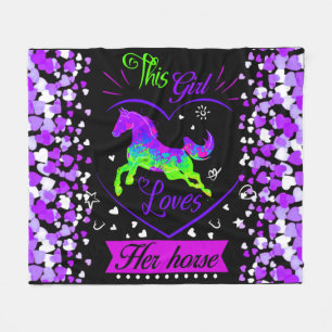Couverture Polaire Cette Fille Aime Son Cheval