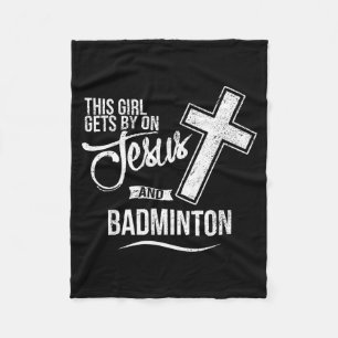 Couverture Polaire Cette Fille Se Dégrouille Avec Jésus Et Badminton