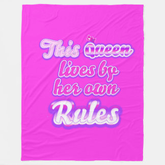 Couverture Polaire Cette reine ne suit jamais les règles rose