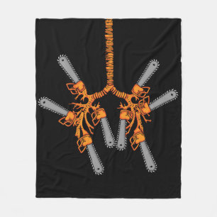 Couverture Polaire Chainsaw Gift Men Arboriste Lumberjack Chainsaw