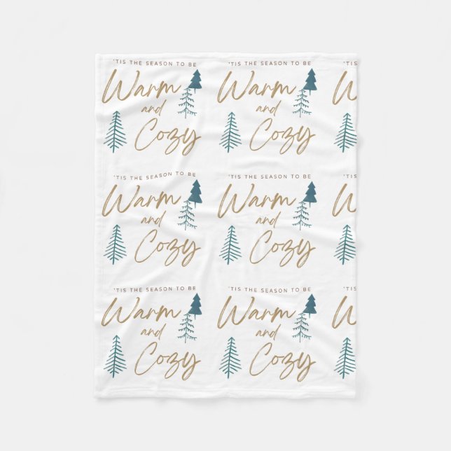Couverture Polaire Chaleureux et douillets souhaits de saison (Devant)