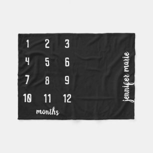 Couverture Polaire Chalkboard moderne Baby Milestone Baby Blanket