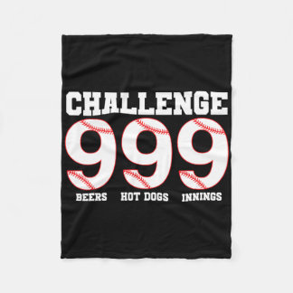 Couverture Polaire Challenge 999 Beers Hot Dogs Innings Sell 