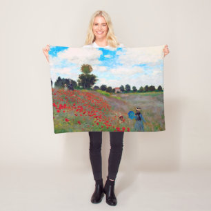 Couverture Polaire Champ de pavot, Monet