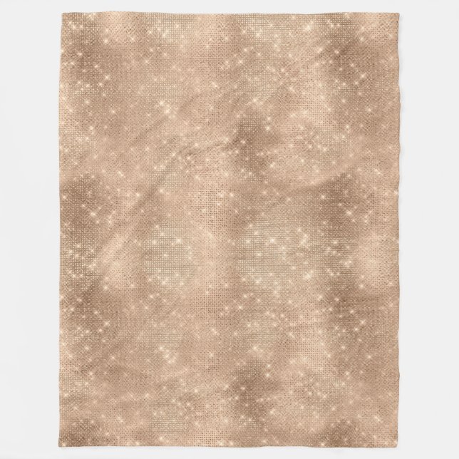 Couverture Polaire Champagne Glitzy Glam Sparkle (Devant)