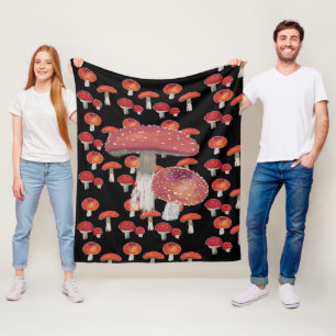 Couverture Polaire Champignon de la Toadstool rouge