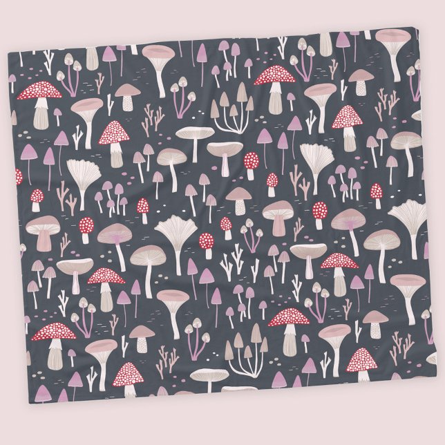 Couverture Polaire Champignons des Toadstool de champignons (Mushroom toadstool and fungi fleece blanket)