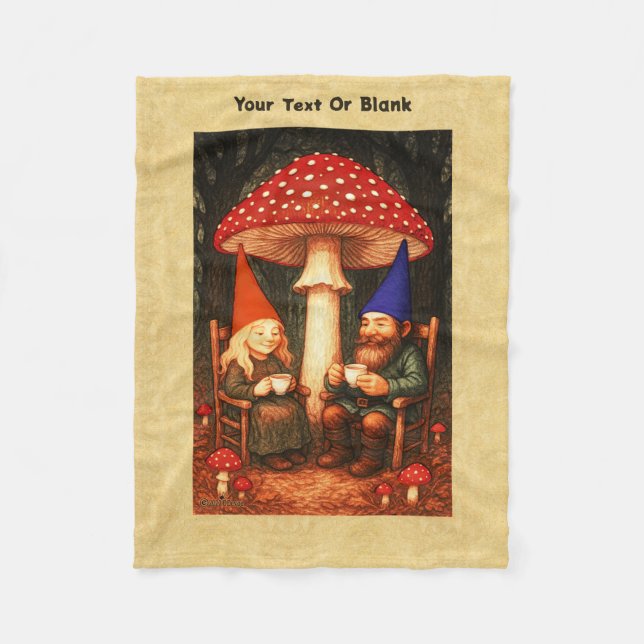 Couverture Polaire Champignons et Gnomes d'Amanita (Devant)