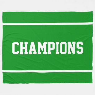 Couverture Polaire CHAMPIONS Amusant Sportif Rayures Blanches Sur Ver