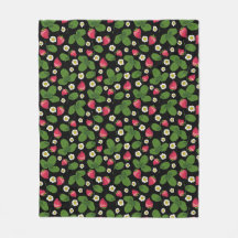 Champs de fraises en noir