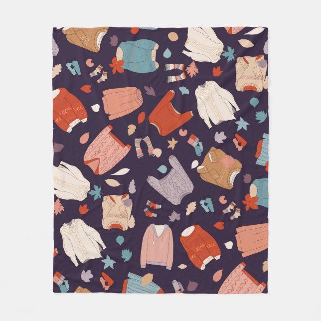 Couverture Polaire Chandails multicolores, douillets, chauds, automne (Devant)