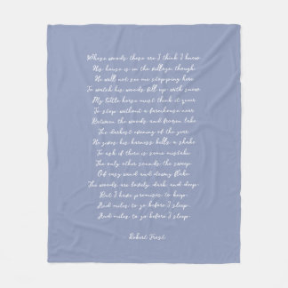 Couverture Polaire Chanson de poème personnalisé bleu poussiéreux Cit