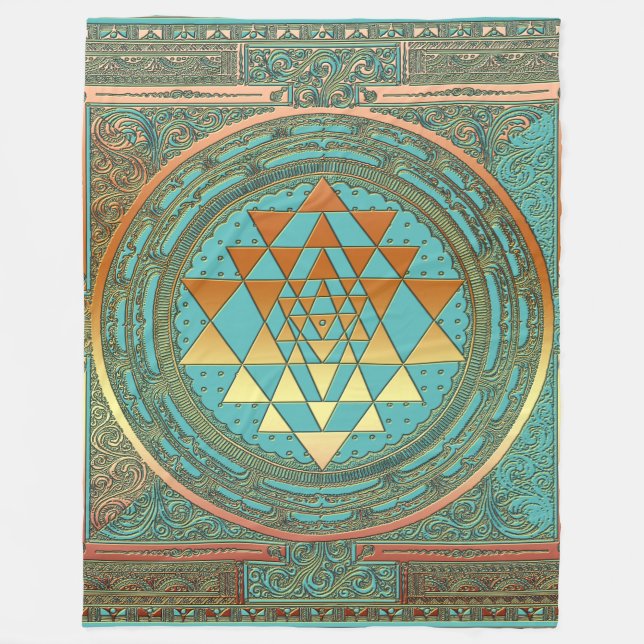 Couverture Polaire Chant religieux couvrant de yoga de symbole de (Devant)