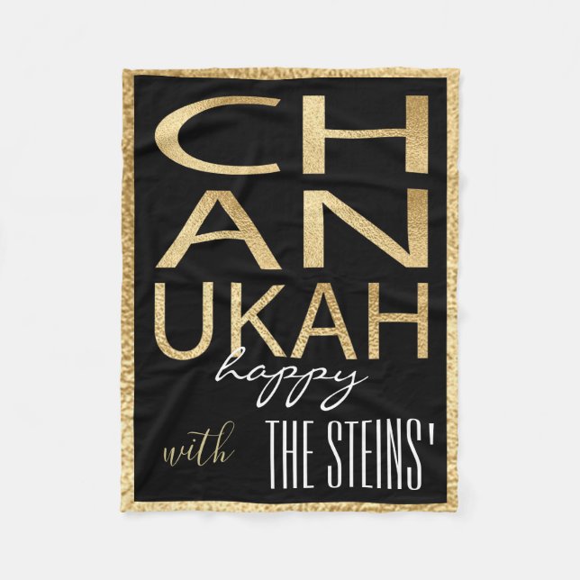Couverture polaire Chanukah Gold (Devant)