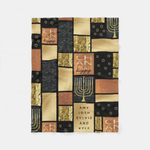 Couverture Polaire Chanukah Golden Montage