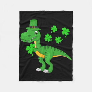 Couverture Polaire Chapeau de dinosaure de la Saint-Patrick Shamrock 