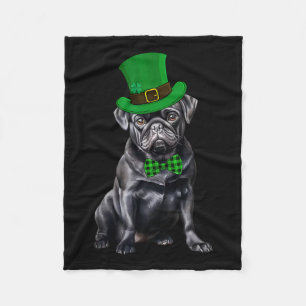 Couverture Polaire Chapeau de la Saint-Patrick pour Carlin Noir Drôle
