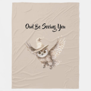 Couverture Polaire Chapeau d'Halloween Hibou Vous Verrons