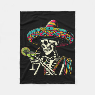 Couverture Polaire Chapeau mexicain squelette Cinco De Mayo Fête mexi