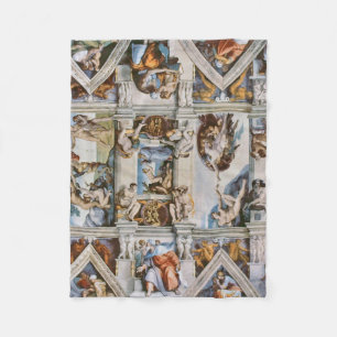 Couverture Polaire Chapelle Sixtine au plafond Michelangelo