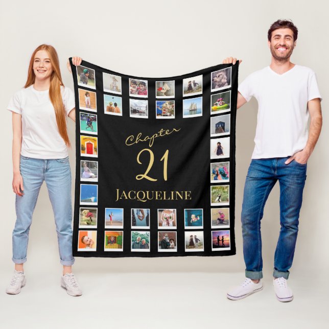Couverture Polaire Chapitre 21 Black Gold 21st Birthday Photo (En situation)