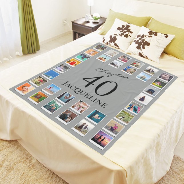 Couverture Polaire Chapitre 40 Gris Noir 40e anniversaire Photo (Créateur téléchargé)