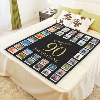 Couverture Polaire Chapitre 90 Black Gold 90th Birthday Photo