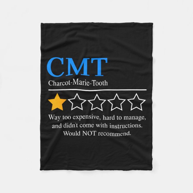 Couverture Polaire Charcot Marie Tooth Disease Awareness Cmt Not Reco (Devant)