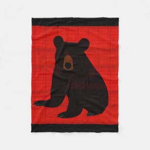 Couverture Polaire Charming Story Book Black Bear Cub