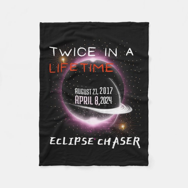 Couverture Polaire Chaser Solar Eclipse 2024 Drôle Deux Fois Dans Une (Devant)