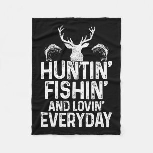 Couverture Polaire Chasse Pêche Aimer tous les jours Chasseur drôle F