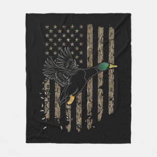 Couverture Polaire Chasseur de canard Drapeau américain Chasse de sau
