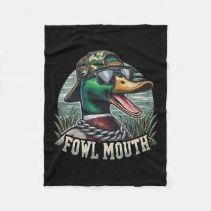 Couverture Polaire Chasseur de canard drôle Chemise Fowl Bouche Chass
