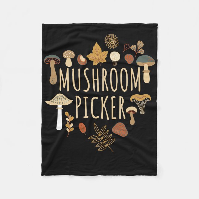 Couverture Polaire Chasseur de champignons Champignons Picker (Devant)