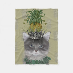 Couverture Polaire Chat à ananas