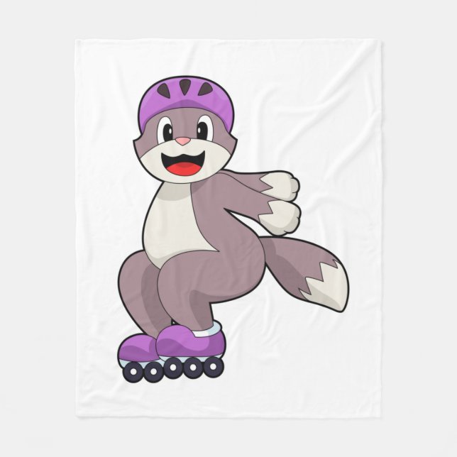 Couverture Polaire Chat avec roulettes (Devant)