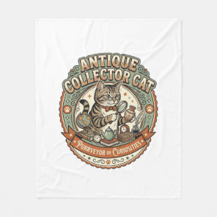 Couverture Polaire Chat Collectionneur D'antiquités Chat Collectionne