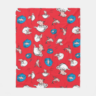 Couverture Polaire Chat dans le Chapeau   Le Poisson Motif Rouge