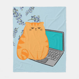 Couverture Polaire Chat de bureau
